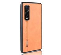 HAOYE Coque pour Oppo Find X2 Pro, Slim Rétro Cuir Housse pour Oppo Find X2 Pro, Silicone TPU Souple Bumper Case Cover Non Slip Surface Housse Etui Anti-Choc et Anti-Rayures, Jaune