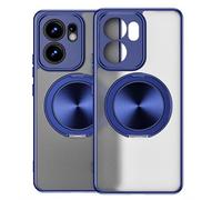 HAOYE Coque pour Oppo Reno 13F /Reno 13FS, Housse à Protection 360° avec Support Magnétique | ÉtuI Antichoc avec Cadre Electroplacé et Texture Mate - Bleu