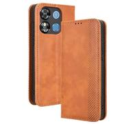 HAOYE Coque pour Oukitel C57 Pro / C57S, Cuir Etui Premium PU + TPU Housse Folio Flip Case, Cover Portefeuille ave ID Carte de Crédit Slot Fermeture Magnétique, Brown
