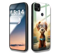 HAOYE Coque pour Realme C21Y / Realme C25Y Coque, Étui en Joli Motif de Chien Résistant aux Rayures Case, Souple Silicone TPU Anti-Choc Housse (Chien 01)