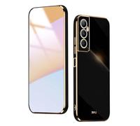 HAOYE Coque pour Realme C65 4G, Étui 360°Antichoc Galvanoplastie Élégant Flexible Protecteur en TPU Résistant Aux Chocs Housse Case Cover. Noir