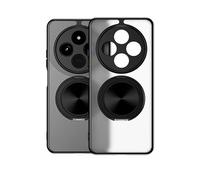HAOYE Coque pour Samsung Galaxy A17 5G, Housse à Protection 360° avec Support Magnétique | ÉtuI Antichoc avec Cadre Electroplacé et Texture Mate - Noir