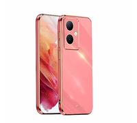 HAOYE Coque pour Vivo V29 Lite 5G, Étui 360°Antichoc Galvanoplastie Élégant Flexible Protecteur en TPU Résistant Aux Chocs Housse Case Cover. Rouge