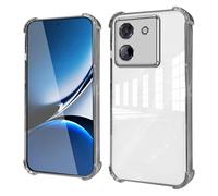 HAOYE Coque pour Xiaomi Poco M7 Pro 5G - Étui TPU Fin avec Coins Renforcés, Housse Antichoc, Design Transparent, Anti-Trace - Argent