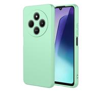 HAOYE Coque pour Xiaomi Redmi 14C / Poco C75, Étui 360°Antichoc Élégant Flexible Protecteur en TPU Résistant Aux Chocs Housse Case avec Doublure en Tissu. Vert Clair
