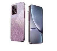 HAOYE Coque pour Xiaomi Redmi Note 12 Pro+ Plus 5G, Étui Antichoc Cadre Galvanisé Protecteur en TPU Résistant Aux Chocs Housse avec Brillant Autocollant. Rose