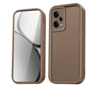 HAOYE Coque pour Xiaomi Redmi Note 12 Pro+ Plus 5G Étui, Silicone Housse Antichoc avec Bords Relevés/Coins Renforcés in Design Épuré - Brun