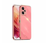 HAOYE Coque pour Xiaomi Redmi Note 12 Pro+ (Plus), Étui 360°Antichoc Galvanoplastie Élégant Flexible Protecteur en TPU Résistant Aux Chocs Housse Case Cover. Rouge