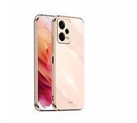 HAOYE Coque pour Xiaomi Redmi Note 12 Pro+ (Plus), Étui 360°Antichoc Galvanoplastie Élégant Flexible Protecteur en TPU Résistant Aux Chocs Housse Case Cover. Rose