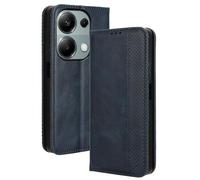 HAOYE Coque pour Xiaomi Redmi Note 13 Pro 4G / Poco M6 Pro 4G, Cuir Etui Premium PU + TPU Housse Folio Flip Case, Cover Portefeuille ave ID Carte de Crédit Slot Fermeture Magnétique, Bleu
