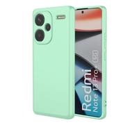 HAOYE Coque pour Xiaomi Redmi Note 13 Pro+ Plus 5G, Étui 360°Antichoc Élégant Flexible Protecteur en TPU Résistant Aux Chocs Housse Case avec Doublure en Tissu. Vert Clair