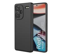 HAOYE Coque pour Xiaomi Redmi Note 13 Pro+ Plus 5G, Étui 360°Antichoc Élégant Flexible Protecteur en TPU Résistant Aux Chocs Housse Case avec Doublure en Tissu. Noir