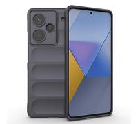 HAOYE Coque pour Xiaomi Redmi Note 13 Pro+ Plus 5G, Étui Antichoc Élégant Flexible Protecteur en TPU Résistant Aux Chocs Housse Case avec Doublure en Tissu. Gris Foncé