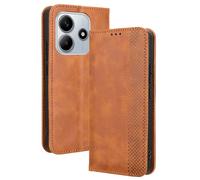 HAOYE Coque pour Xiaomi Redmi Note 14 5G (Not for 4G), Cuir Etui Premium PU + TPU Housse Folio Flip Case, Cover Portefeuille ave ID Carte de Crédit Slot Fermeture Magnétique, Brown