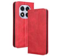 HAOYE Coque pour Xiaomi Redmi Note 14 Pro 5G / POCO X7 5G, Cuir Etui Premium PU + TPU Housse Folio Flip Case, Cover Portefeuille ave ID Carte de Crédit Slot Fermeture Magnétique, Rouge