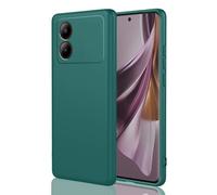 HAOYE Coque pour ZTE Blade A34, Étui 360°Antichoc Élégant Flexible Protecteur en TPU Résistant Aux Chocs Housse Case avec Doublure en Tissu. Vert foncé