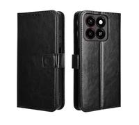 HAOYE Coque pour ZTE Blade A35 / A55 Etui Portefeuille, Magnétique Premium Cuir PU/TPU Flip Case Cover, Antichoc Housse avec Carte Fentes/Stand Fonction. Noir