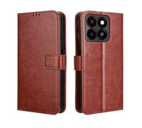 HAOYE Coque pour ZTE Blade A35 / A55 Etui Portefeuille, Magnétique Premium Cuir PU/TPU Flip Case Cover, Antichoc Housse avec Carte Fentes/Stand Fonction. Brown