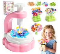 HAOYEGUOJI Bouquet de fleurs en tissu, cadeaux d'anniversaire pour filles de 5, 6, 7, 8, 9 ans, kit de bricolage pour filles de 4 à 8 ans, activités artistiques créatives, jouet