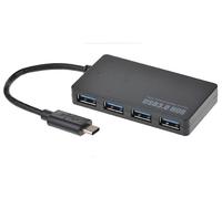 HaoYiShang USB 3.1 Type C vers USB 3.0 Multi 4 Ports Hub Adaptateur USB Extension Répartiteur Convertisseur USB-C 3.1 Type C vers 4 Ports USB 3.0 Hub Type A pour 2015 Nouveau Apple MacBook 12"