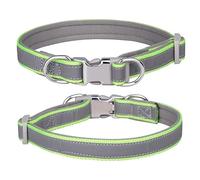 haoyueer Collier pour Chien en Nylon réfléchissant avec Boucle de sécurité, Collier réglable pour Animal Domestique avec Rembourrage en néoprène Doux pour Chiens de Petite/Moyenne/Grande Taille