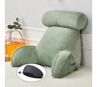 HAOYUES Coussin de Lecture avec Accoudoirs,Coussin Support Lombaire,Portable Oreiller de Dossier pour S'asseoir sur Les Lits,Les Canapés et Les Sols,75x40x40 cm