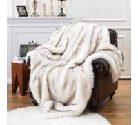 HAOYUES Couverture Epaisse Plaid en Peluche Super Douce et Duveteux,Plaid Fausse Fourrure Haute Qualité,Couverture décorative de Luxe,pour lit,canapé,décoration d'intérieur-150×200CM
