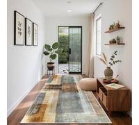 HAOYUES Tapis Couloir Long Tapis de Passage Antiderapant Tapis de Cuisine Devant Evier Lavable Entrée Tapis pour Buanderie Chambre Salle de Bain 60 x 380 cm