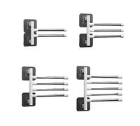 Haoyull Barre porte-serviettes murale pivotante en acier inoxydable - Rotation à 180° - Gain de place - 31,5 x 26 x 9,5 cm - Deux coups