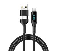 Haoyull Câble de charge USB de type C vers type C 100 W Affichage LED Câble USB 480 Mbps Synchronisation de données Cordon rapide pour 15 14 13 S22 S23