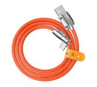 Haoyull Câble USB vers USB C 120 W, tête rotative à 180° avec câble de charge USB C LED, charge rapide pour téléphone portable, tablette