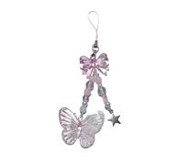 Haoyull Chaîne de téléphone élégante en perles avec pendentif papillon pour téléphone, bijou de téléphone adapté à toutes les occasions