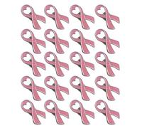 Haoyull Lot de 20 broches en ruban officiel, pour sensibilisation au cancer du sein, soins de santé, insignes de bien-être public, bijoux pour femme, As shown in the picture, Métal