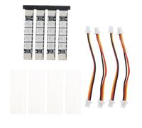 Haoyull Lot de 4 bandes lumineuses LED pour drones 2812 - Kit d'éclairage de bras programmable FPV Quadcopter