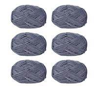 Haoyull Lot de 6 pelotes de fil à crochet en acrylique doux 50 g/rouleau, pour tricot à la main, sac, chapeau, vêtements