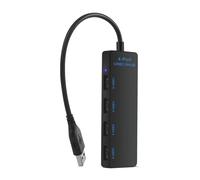 Haoyull Répartiteur USB 4 ports USB 3.0 avec indicateurs LED pour ordinateurs de bureau, ordinateurs portables, connexion souris, clavier