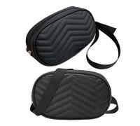 Haoyull Sac banane tendance avec sangle réglable léger et sac à bandoulière pour femme, taille : environ 20 x 5,5 x 13 cm, noir