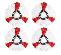 HAOYULUO 4 Pièces Têtes de Rechange pour Vileda Serpillière,Recharge Balai Serpillère Microfibre pour Vileda, Têtes de Vadrouille Compatibles avec Les Vadrouilles pour Vileda