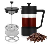 HAOYULUO Cafetière à Piston,1000 ml French Press,avec triple filtre,Avec poignée antidérapante,peut également être utilisée pour faire du thé,pour les voyages et comme cadeau à la maison