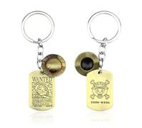 HAOYUNLAI Porte-Clés One Piece Straw Hat Keychain Pendentif Keyring Anime Porte Clés Cosplay Accessoires Vintage Porte Clés Créatif