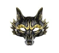 haozaikeji Masque de loup effrayant pour Halloween, masque de loup-garou effrayant et moche animal démon couverture complète pour Halloween, cosplay, accessoire de déguisement amusant pour carnaval