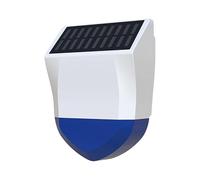 Haozee Alarme Solaire d'extérieur alimentée par l'énergie Solaire et Recharge Via USB, hub Tuya Zigbee requis, Prise en Charge de l'assistant Domestique Zigbee2mqtt, étanche IPX5