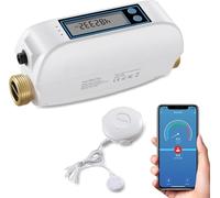 Haozee Valve d'eau Intelligente WiFi et arrêt Automatique, débit d'eau, Batterie Rechargeable intégrée, pour tuyaux DN20 de diamètre 3/4"