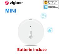 Haozee Zigbee 3.0 capteur de température et d'humidité moniteur à distance par application Smart Life alimenté par batterie fonctionne avec Alexa Google Home 5pcs