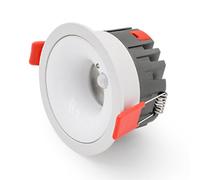 HAOZIWEI Lampe encastrable détecteur de mouvement PIR, spot de plafond avec compte à rebours de 30 secondes et capteur de lumière, for éclairage de garage, couloir(White-6000K,10W)