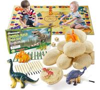 Haozozo Oeuf Dinosaure Jeux Enfant 4 5 6 7 8 9 10 Ans, Dinosaure Jouet Enfant 4-10 Ans Cadeau Garcon Kits Excavation pour Enfants Dinosaur Figurines
