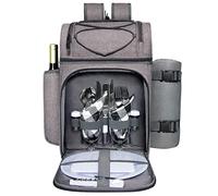 Hap Tim Panier de Pique-Nique pour 2 ou 2 Personnes avec Porte-vin,Couverture Polaire,Ensemble de Couverts, Parfait pour la Plage, Les Voyages, la randonnée, Le Camping,Les barbecues(36083-G)
