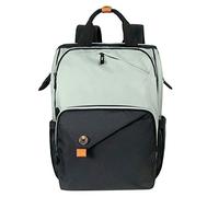 Hap Tim Sac à dos à langer pour bébé, sac à langer double compartiments avec sangles pour poussette, sac à dos imperméable pour Vert Noir (EU7340-GB)