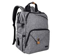 Hap Tim Sac à langer pour bébé avec des sangles de poussette, sac à dos imperméable pour bébé pour le nouveau-né/père (gris)