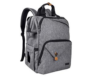 Hap Tim Sac à langer pour bébé avec des sangles de poussette, sac à dos imperméable pour bébé pour le nouveau-né/père (gris)